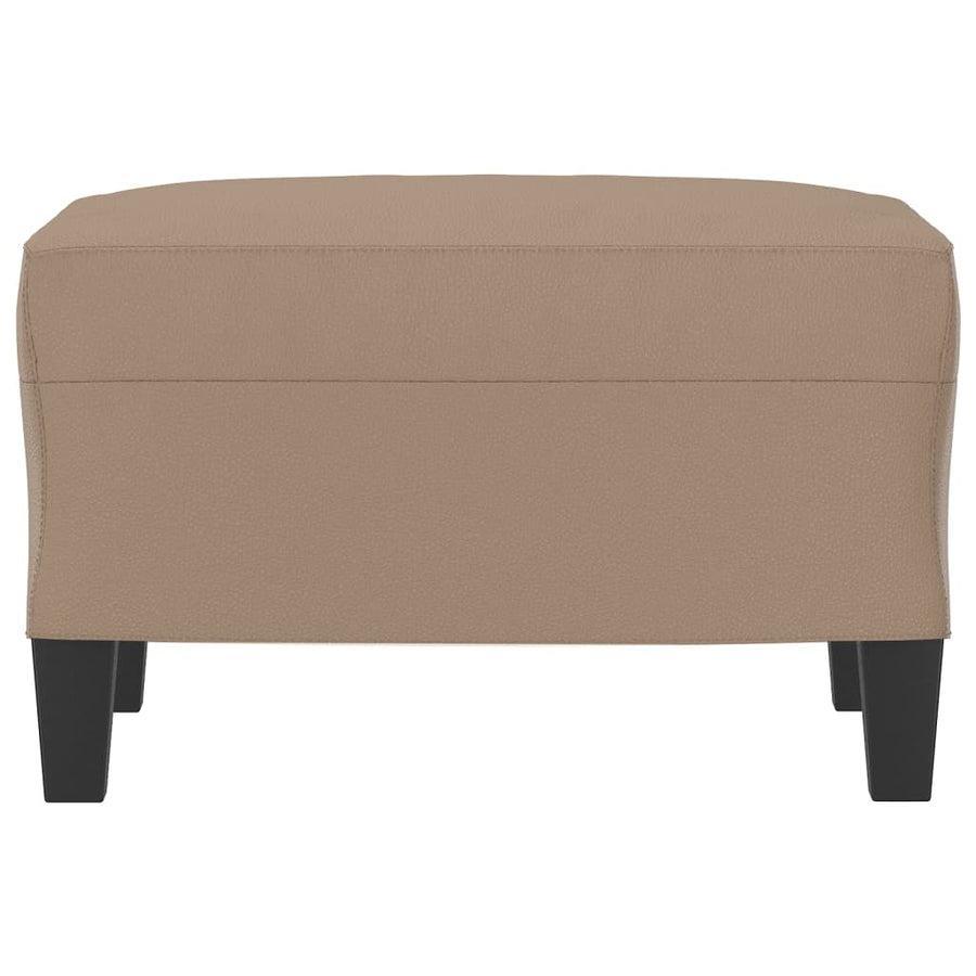 Footstool Cappuccino 60x50x41 cm Faux Leather