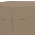 Footstool Cappuccino 60x50x41 cm Faux Leather