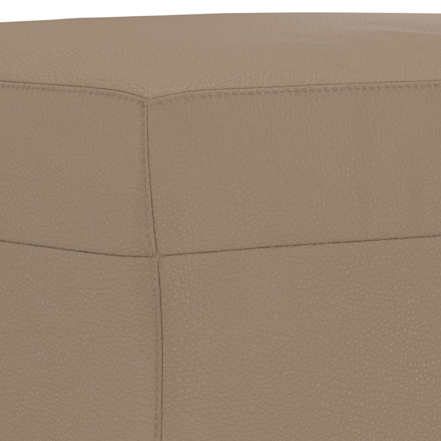 Footstool Cappuccino 60x50x41 cm Faux Leather
