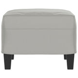 Footstool Light Grey 60x50x41 cm Microfibre Fabric - Top-Down View