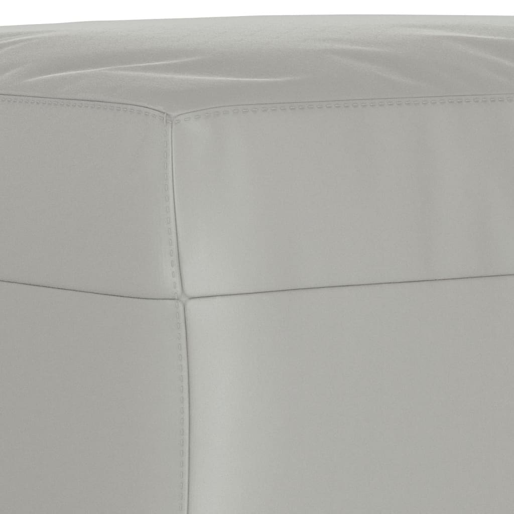 Footstool Light Grey 60x50x41 cm Microfibre Fabric