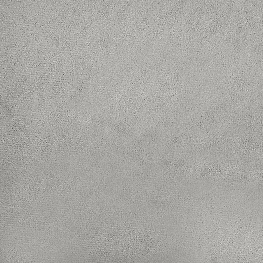 Footstool Light Grey 60x50x41 cm Microfibre Fabric