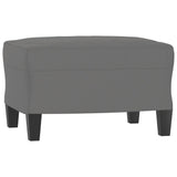 Footstool Dark Grey 60x50x41 cm Microfibre Fabric - Front View