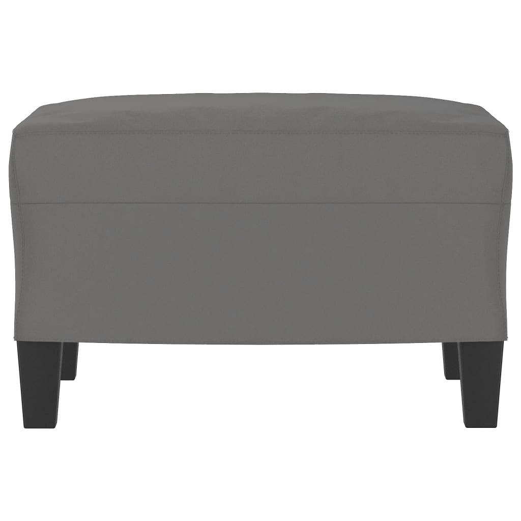 Footstool Dark Grey 60x50x41 cm Microfibre Fabric
