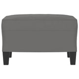 Footstool Dark Grey 60x50x41 cm Microfibre Fabric