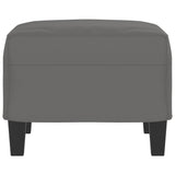 Footstool Dark Grey 60x50x41 cm Microfibre Fabric - Top-Down View