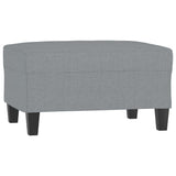 Footstool Light Grey 70x55x41 cm Fabric - Front View