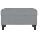 Footstool Light Grey 70x55x41 cm Fabric - Side View