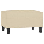 Footstool Cream 70x55x41 cm Fabric