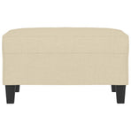 Footstool Cream 70x55x41 cm Fabric