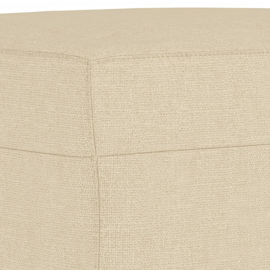 Footstool Cream 70x55x41 cm Fabric
