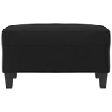 Footstool Black 70x55x41 cm Faux Leather - Side View