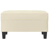 Footstool Cream 70x55x41 cm Faux Leather