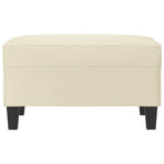 Footstool Cream 70x55x41 cm Faux Leather