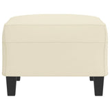 Footstool Cream 70x55x41 cm Faux Leather - Top-Down View