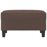 Footstool Brown 70x55x41 cm Faux Leather - Side View