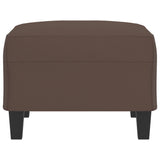 Footstool Brown 70x55x41 cm Faux Leather - Top-Down View