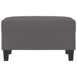 Footstool Grey 70x55x41 cm Faux Leather - Side View