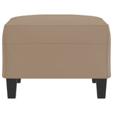 Footstool Cappuccino 70x55x41 cm Faux Leather - Top-Down View
