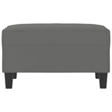 Footstool Dark Grey 70x55x41 cm Microfibre Fabric - Side View