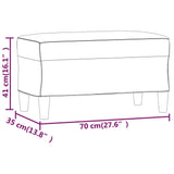 Bench Dark Grey 70x35x41 cm Fabric - Close-Up Angle