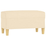 Bench Cream 70x35x41 cm Fabric - Front View