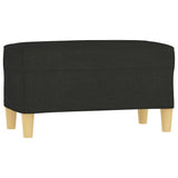Bench Black 70x35x41 cm Fabric - Front View