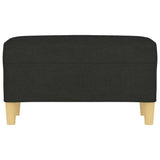 Bench Black 70x35x41 cm Fabric - Side View