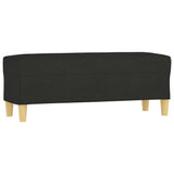 Bench Black 100x35x41 cm Fabric - Front View