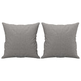 Throw Pillows 2 pcs Light Grey 40x40 cm Fabric - Front View