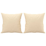 Throw Pillows 2 pcs Cream 40x40 cm Fabric