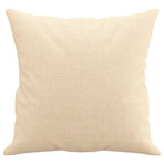 Throw Pillows 2 pcs Cream 40x40 cm Fabric