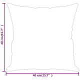 Throw Pillows 2 pcs Cream 40x40 cm Fabric - Close-Up Angle