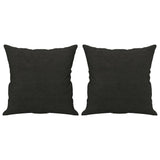 Throw Pillows 2 pcs Black 40x40 cm Fabric - Front View