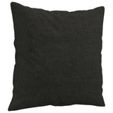 Throw Pillows 2 pcs Black 40x40 cm Fabric - Side View
