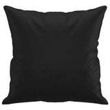 Throw Pillows 2 pcs Black 40x40 cm Faux Leather - Top-Down View
