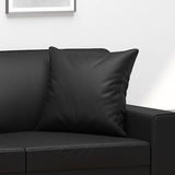 Throw Pillows 2 pcs Black 40x40 cm Faux Leather - 45-Degree Angle