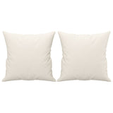 Throw Pillows 2 pcs Cream 40x40 cm Faux Leather