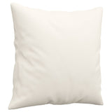 Throw Pillows 2 pcs Cream 40x40 cm Faux Leather - Side View