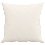 Throw Pillows 2 pcs Cream 40x40 cm Faux Leather - Top-Down View