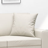 Throw Pillows 2 pcs Cream 40x40 cm Faux Leather - 45-Degree Angle