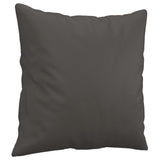 Throw Pillows 2 pcs Grey 40x40 cm Faux Leather - Side View