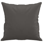 Throw Pillows 2 pcs Grey 40x40 cm Faux Leather