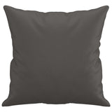 Throw Pillows 2 pcs Grey 40x40 cm Faux Leather - Top-Down View