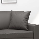 Throw Pillows 2 pcs Grey 40x40 cm Faux Leather - 45-Degree Angle