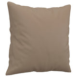 Throw Pillows 2 pcs Cappuccino 40x40 cm Faux Leather - Side View