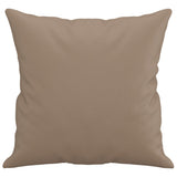 Throw Pillows 2 pcs Cappuccino 40x40 cm Faux Leather