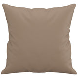 Throw Pillows 2 pcs Cappuccino 40x40 cm Faux Leather - Top-Down View