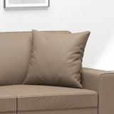 Throw Pillows 2 pcs Cappuccino 40x40 cm Faux Leather - 45-Degree Angle