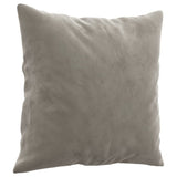 Throw Pillows 2 pcs Light Grey 40x40 cm Velvet - Side View